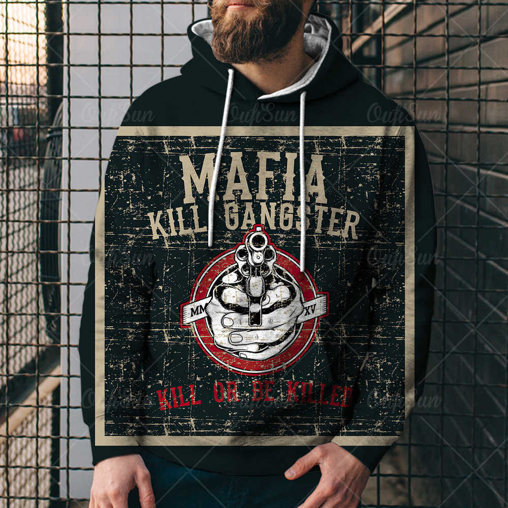 Geprinte hoodie met capuchon