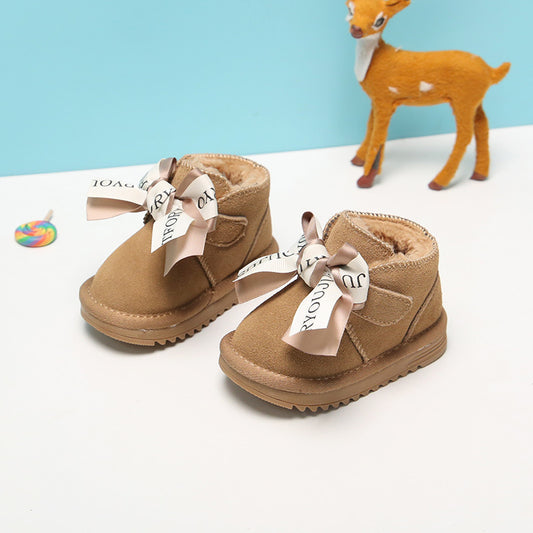 Babyschoenen van Leer met Strikjes