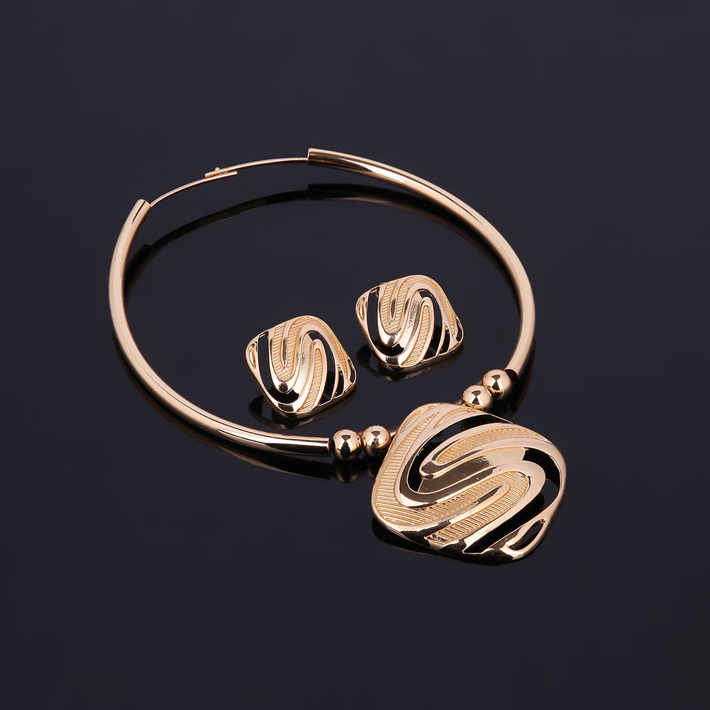 Amerikaanse Elegante 4-delige Watergolf Sieradenset met Verguld Goud voor Dames