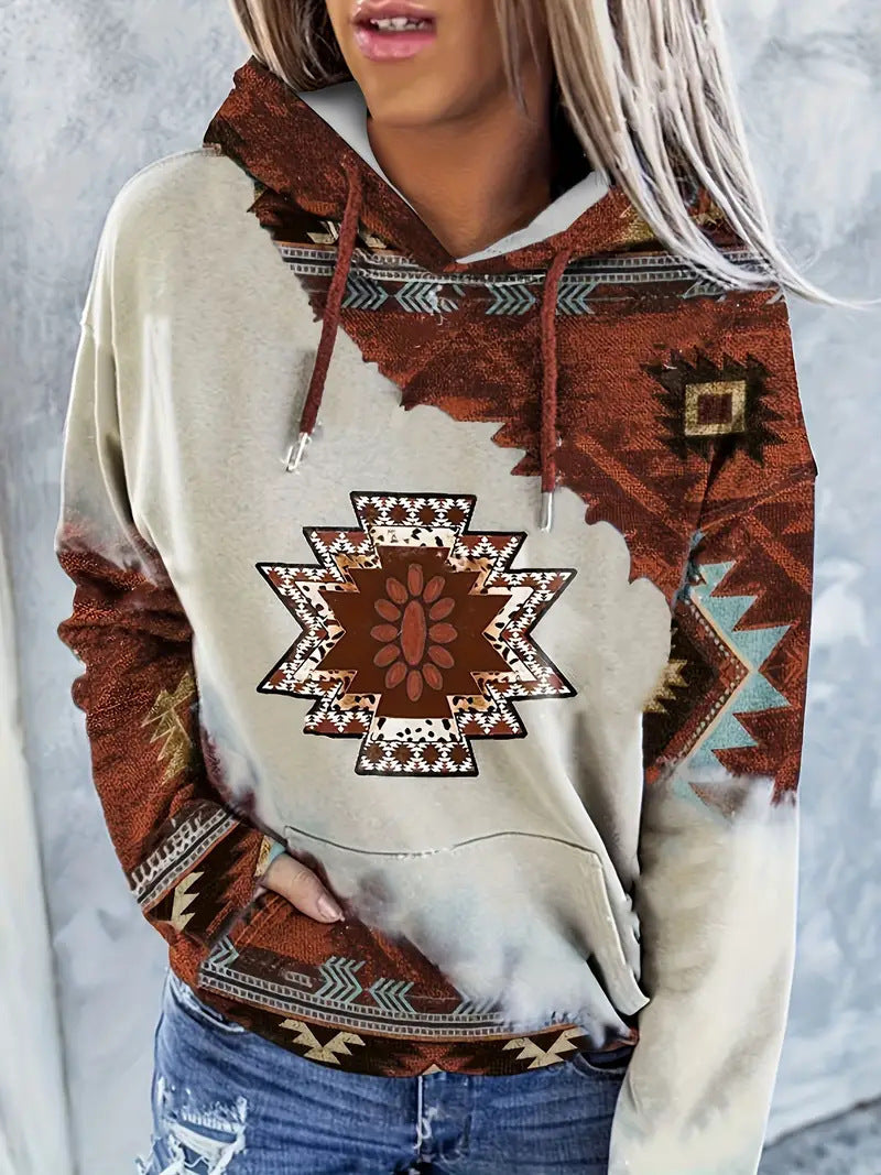 Winter Hoodie Etnische Print