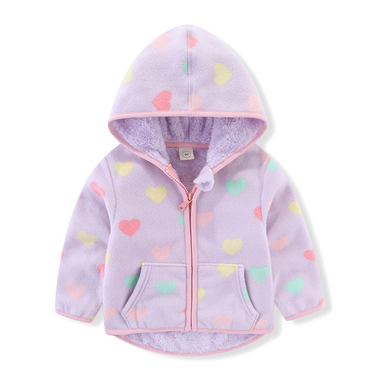 Polar Fleece Dikke Sweatvest met Stoere Print voor Peuters/Kinderen