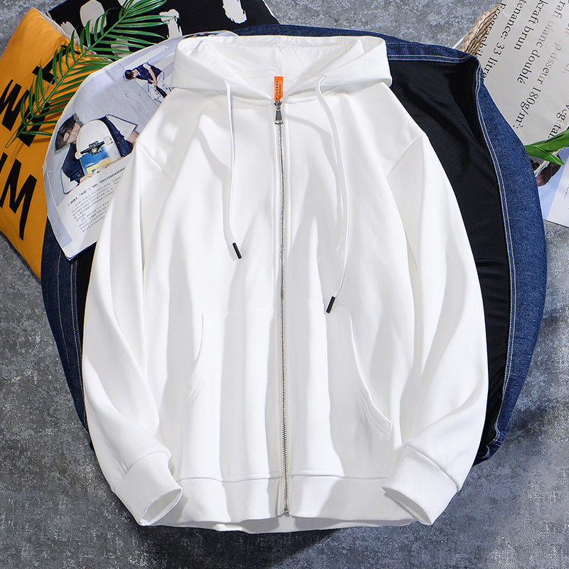 Trendy Effen Kasjmier Vestjas met Capuchon en Rits voor Heren