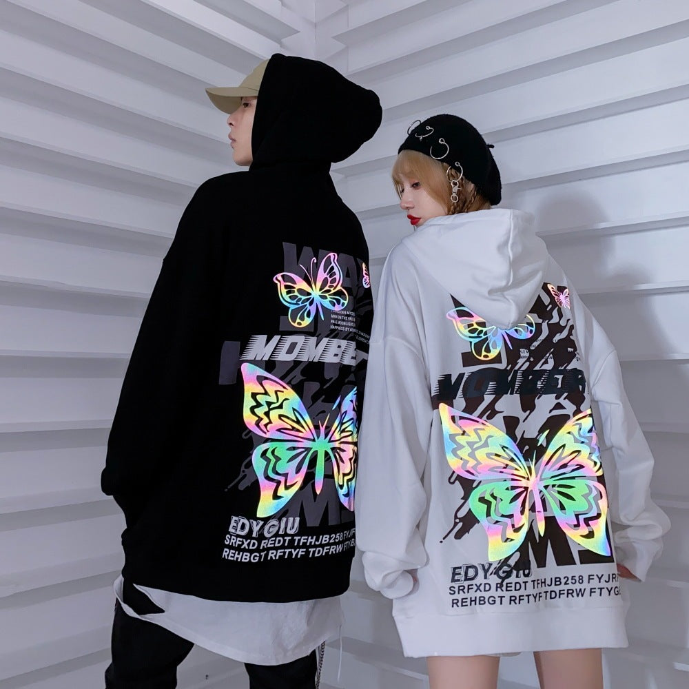 Originele getijdenvlinderprint sweatshirt hoodie