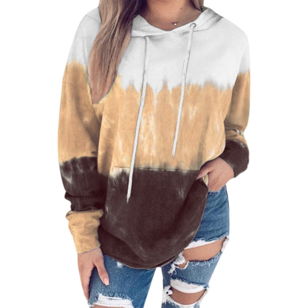 Hoodie met tie-dye print