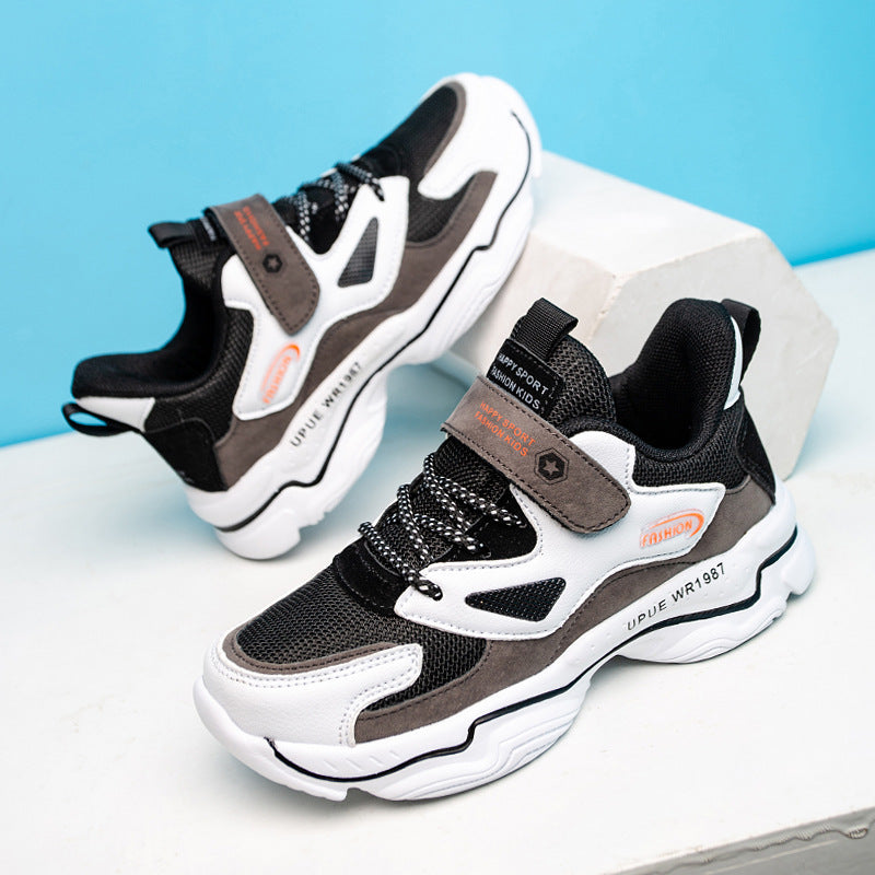 Trendy Casual Lichtgewicht Ademend Antislip Sport Sneakers met Klittenband voor Teenager