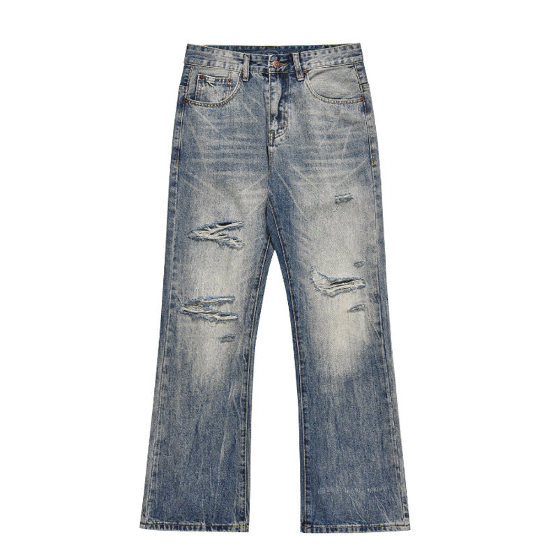 Designer Ripped Washed Jeans in Amerikaanse Stijl voor Heren/ Jongens
