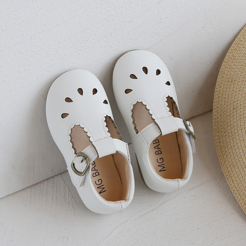 Elegante Casual  Effen Kleur Kinderschoenen van PU-Leer met Klittenbandriem voor Meisjes