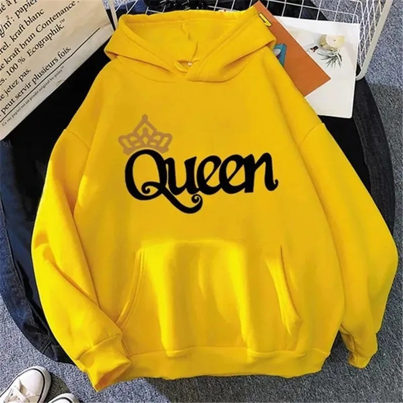 QUEEN Print Hoodies Fleece Hoodie