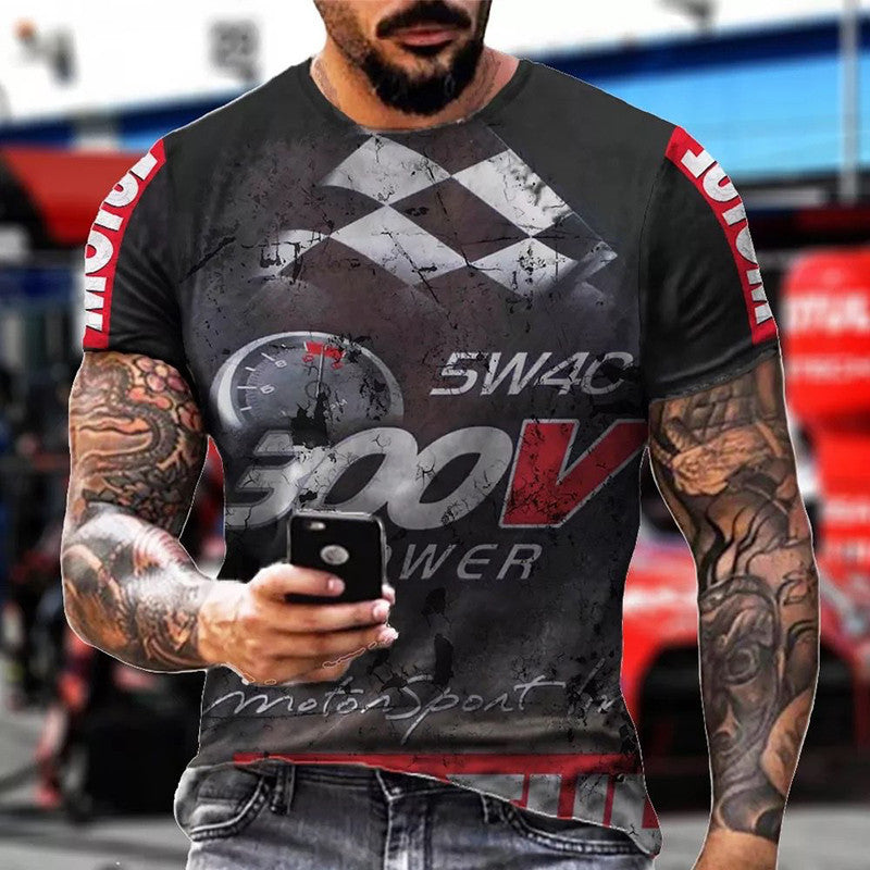 Heren korte mouwen T-shirt digitale print