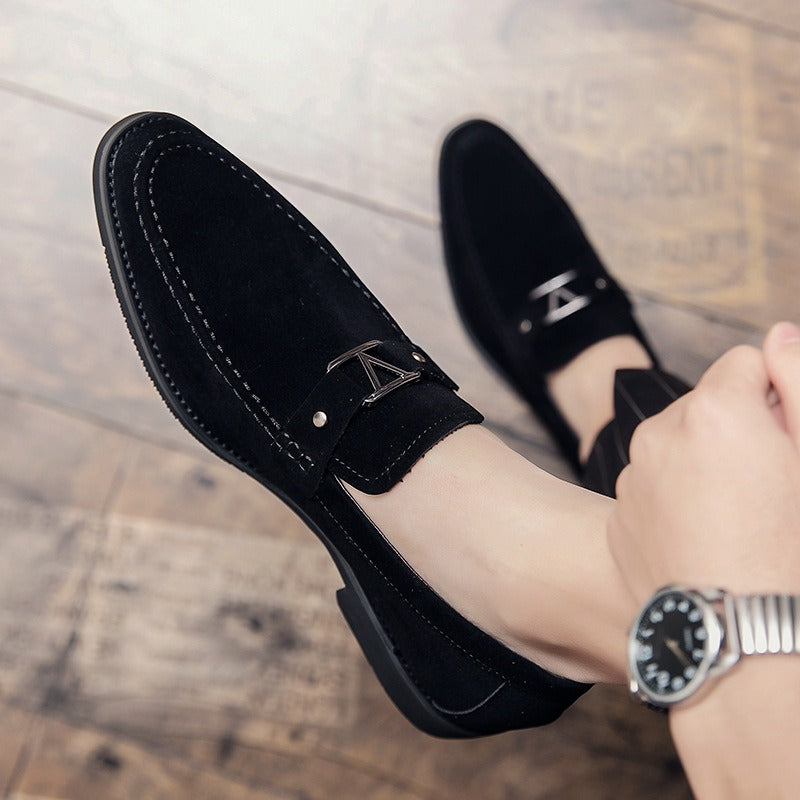 Klassieke Comfortabele Effen Kleur Casual/Business Instapschoenen van Imitatie Suède met Puntige Neus voor Heren
