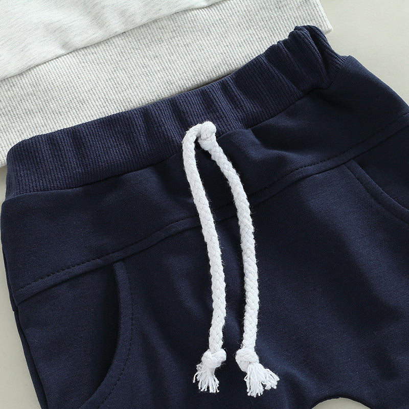 Sweatshirt met Dierenprint & Broek voor Jongens 2-delige Outfit