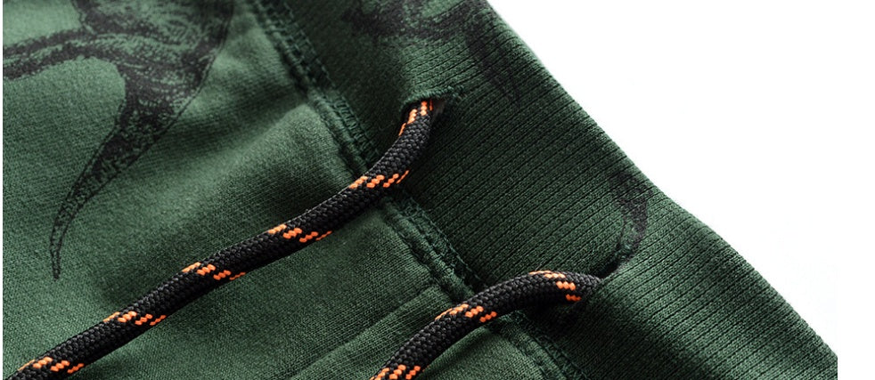 Casual Schattige Katoenen Joggingbroek met Bedrukte All-Over Dinosaurusprint en Trekkoord voor Kinderen