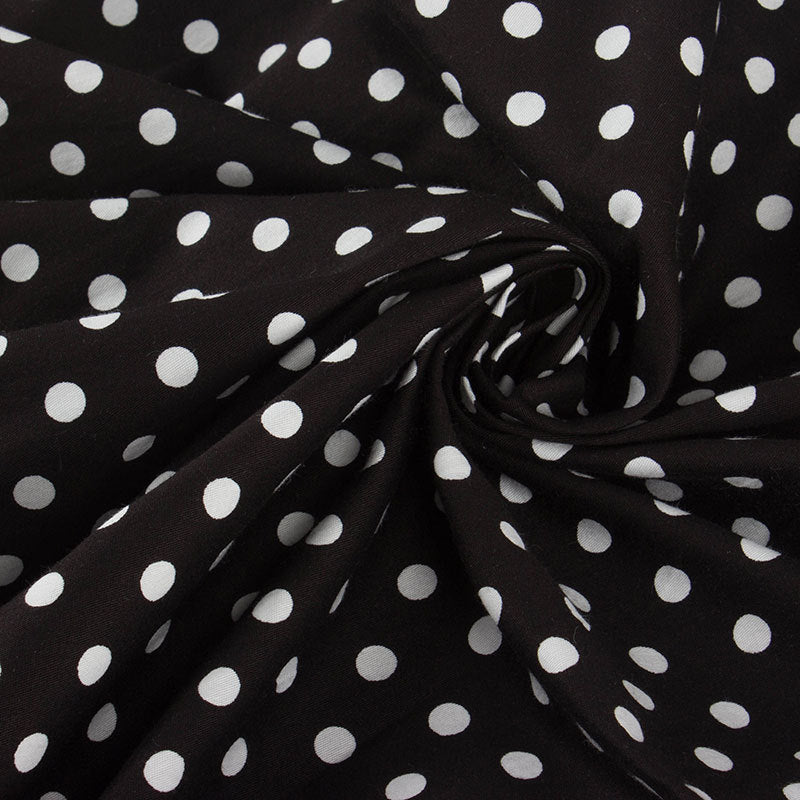 Hepburn Style Retro Taillejurk met Bedrukte Stippen en V-hals voor Dames & Plus-size