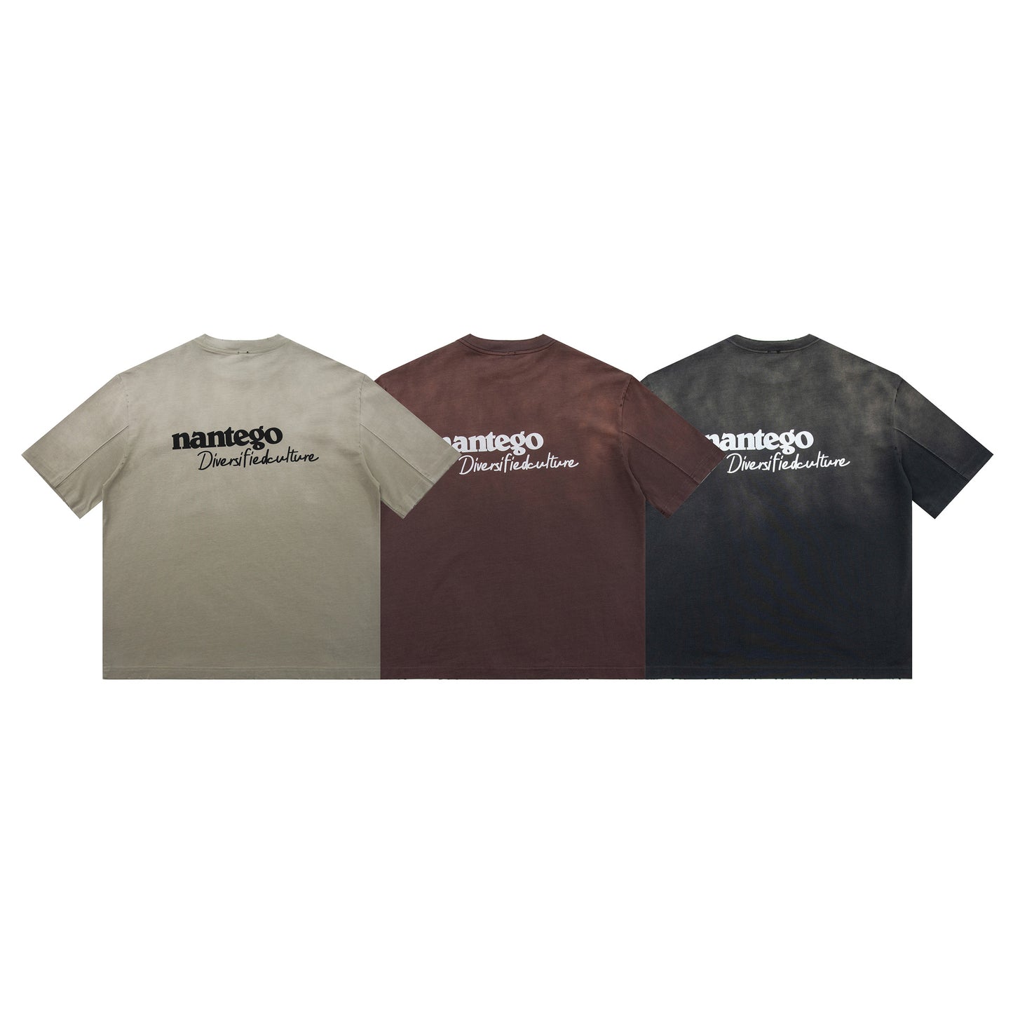Stijlvolle Sportieve Effen Kleur Casual Vintage Letterprint T-shirt met Ronde Hals en Korte Mouwen voor Unisex