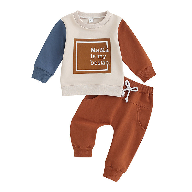 Joggings-Outfit 2-delig Sweatshirt & Joggingbroek met Letterprint voor Kinderen