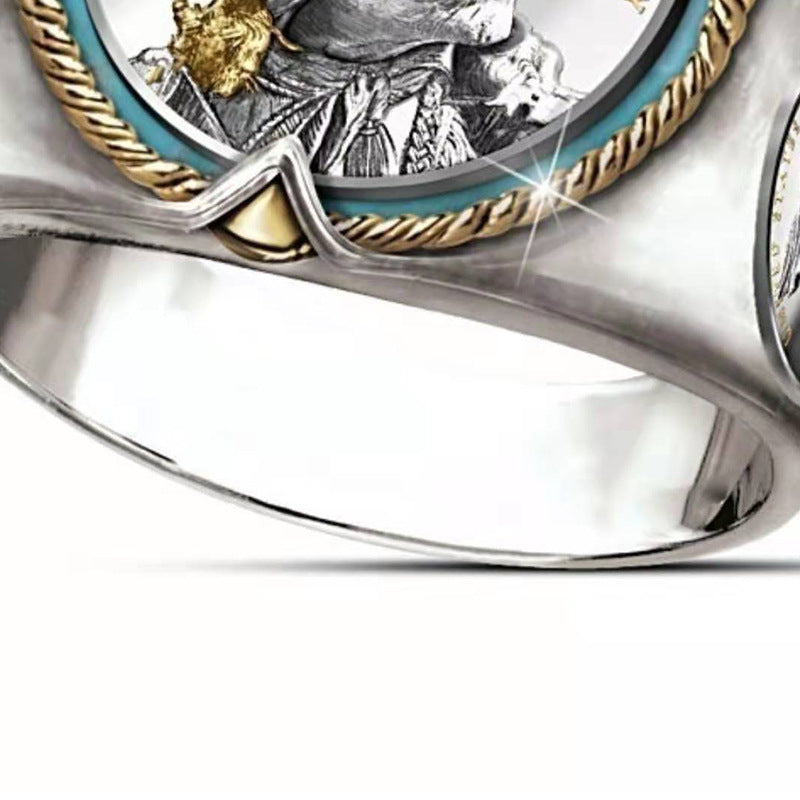Indian Chief Hiphop Pirate-Eagle Ring van Legering in Amerikaanse Stijl voor Heren