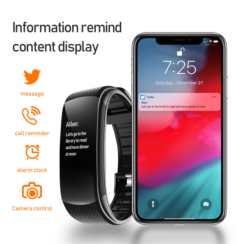 Stijlvolle Sportieve C5S Smartwatch met Stappenteller en Gezondheidsmonitoring voor Heren