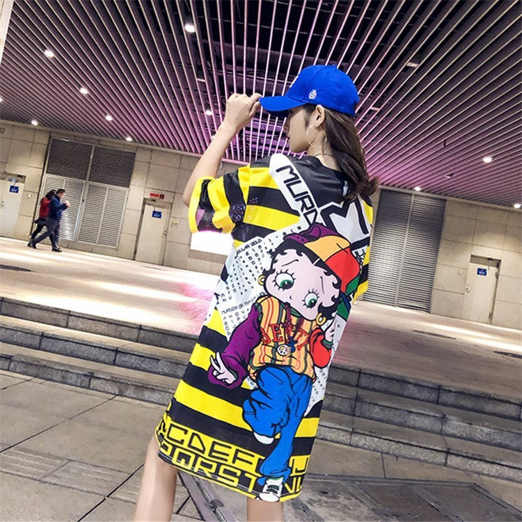 Kinderprint Snel drogende kleding Middellange mesh IJszijde Casual