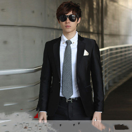 Trendy 3-delige Set Feestelijk/ Formeel Effen Kostuum voor Heren & Jongens