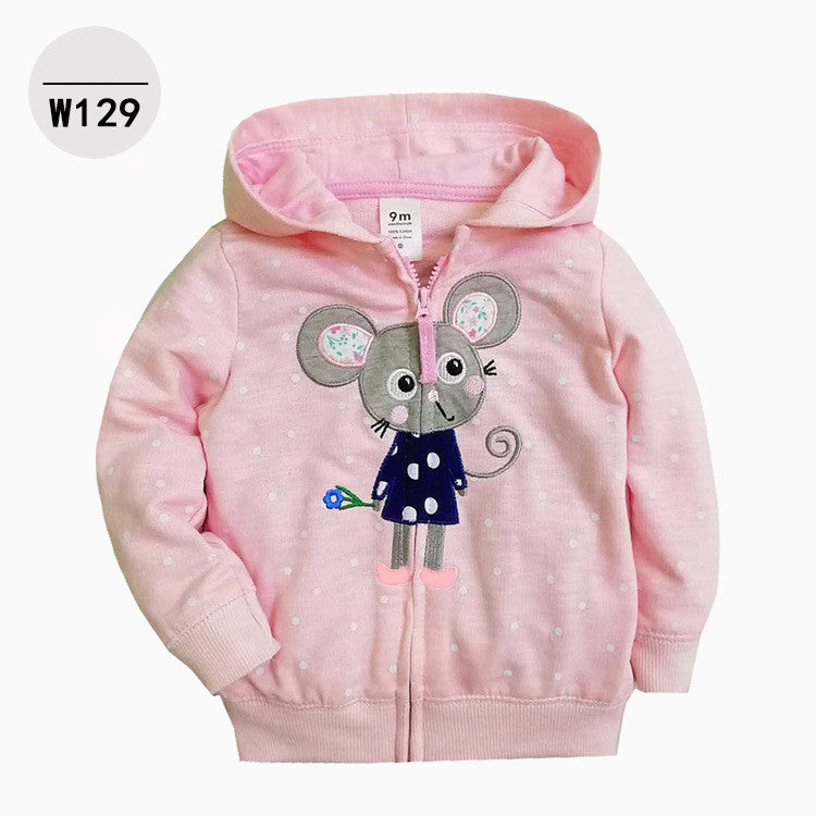 Hoodie V-hals met borduurwerk en rits voor Baby's / Peuters