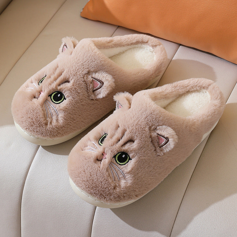 Winterse Warme Zachte Antislip Kitty-pantoffels voor Unisex