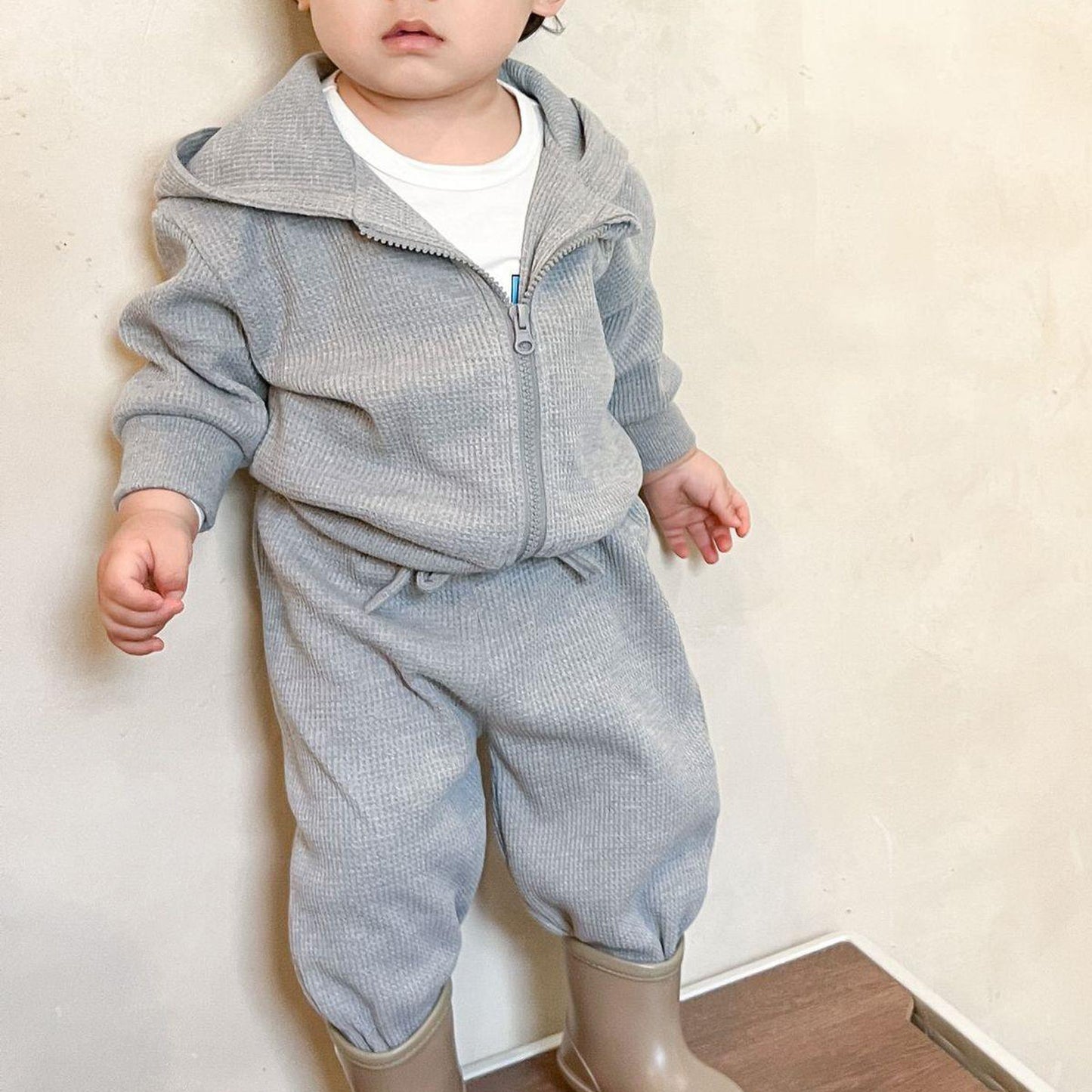 Tweedelige Set voor Baby's / Kinderen :  Casual Cardigan-Hoodie met Rits & Broek
