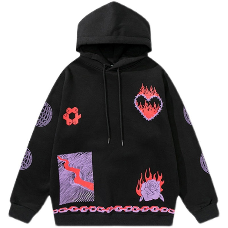 Vlammenprint Hoodie
