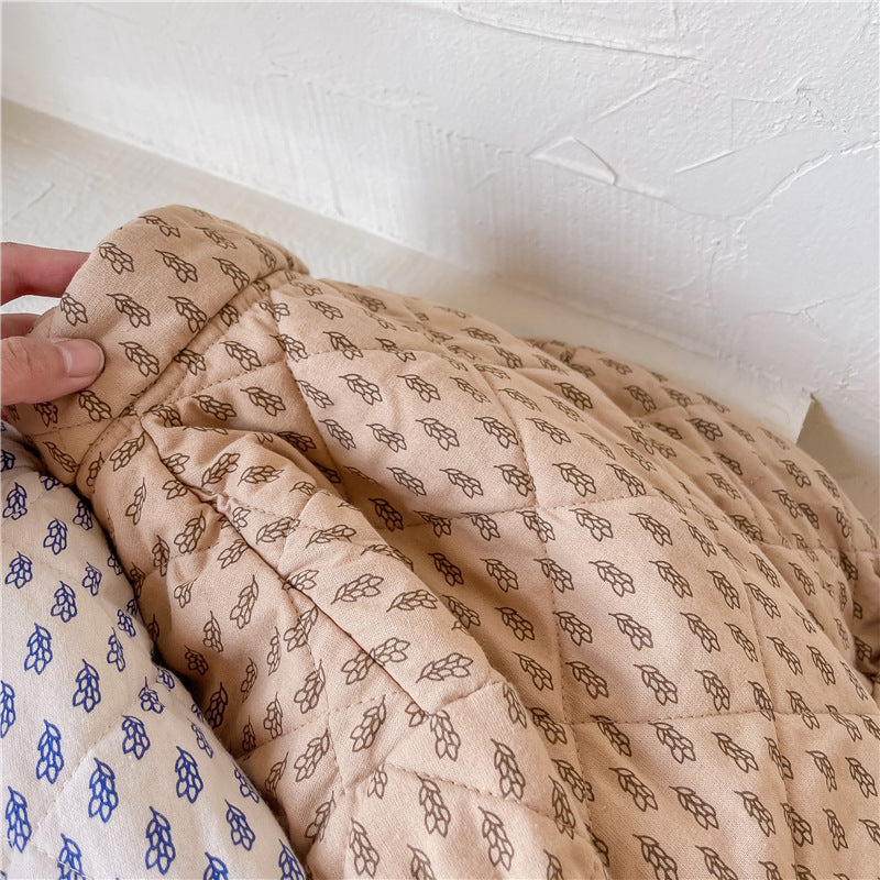 Casual Katoenen Winterjas met Bladeren voor Kinderen