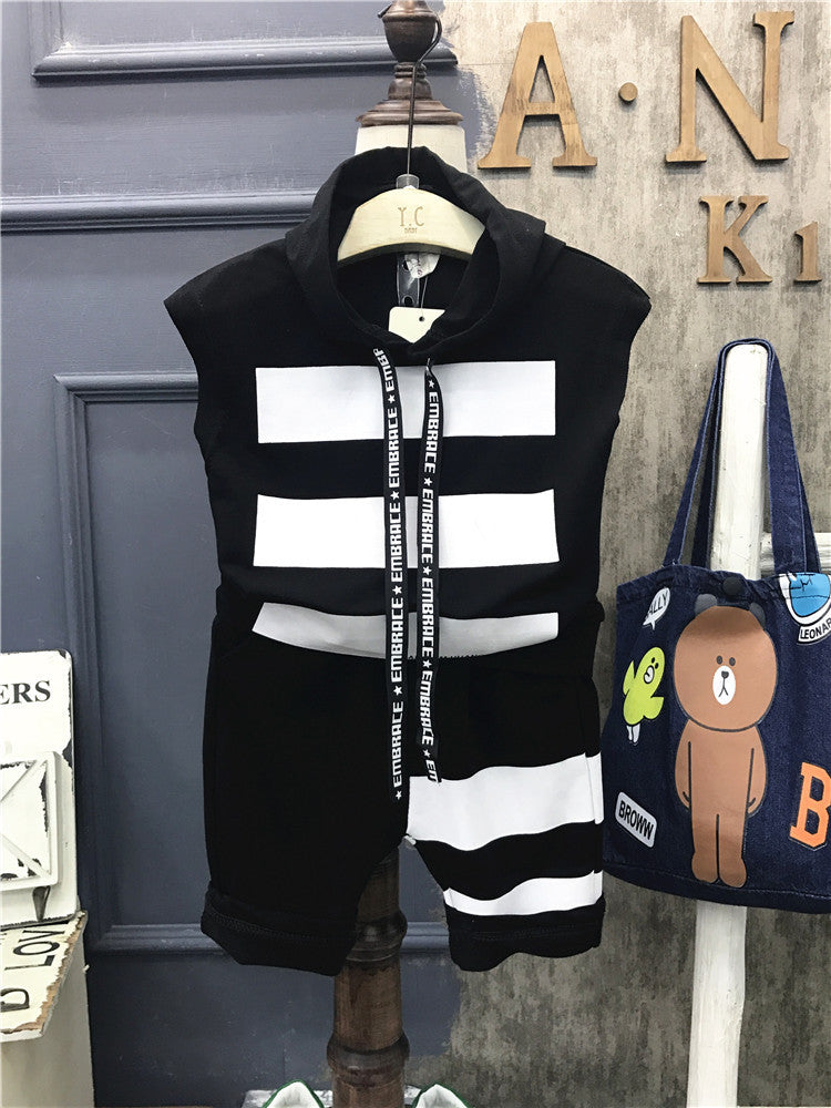 Tweedelig Outfit Overhemd met Korte Mouwen & Shorts voor Kinderen