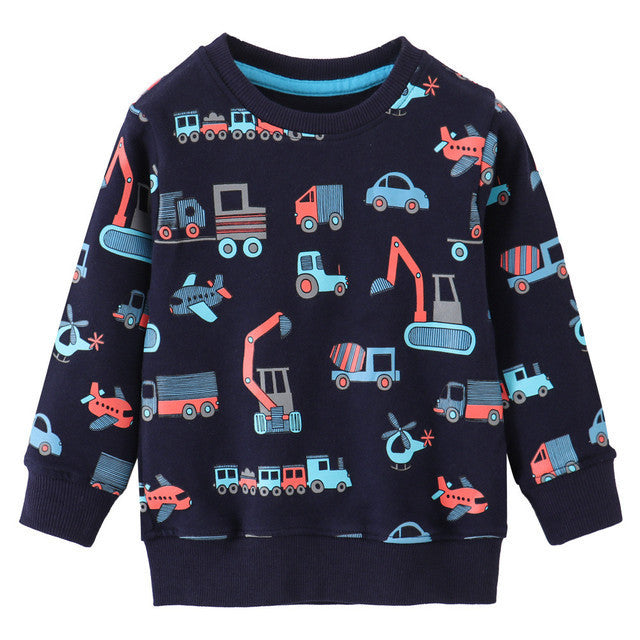Reliëf Sweatshirts met Cartoonprint voor Kinderen