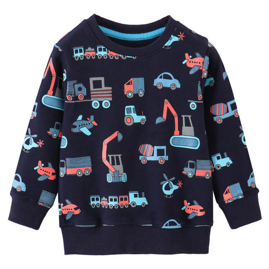 Reliëf Sweatshirts met Cartoonprint voor Kinderen