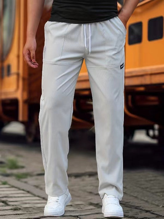 Casual Comfortabele All-Matching Joggingbroek met Zakken en Trekkoord voor Heren & Jongens