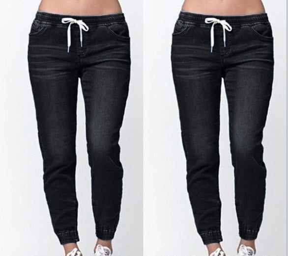 Ripped Lantern Jeans / Short met Trekkoord voor Dames / Plus Size & Meisjes