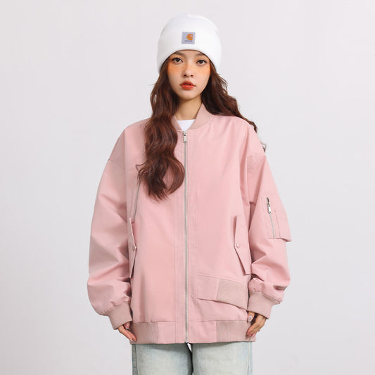 American High Street Style Warme Bomberjacket met Ritssluitng voor Dames & Plus-size