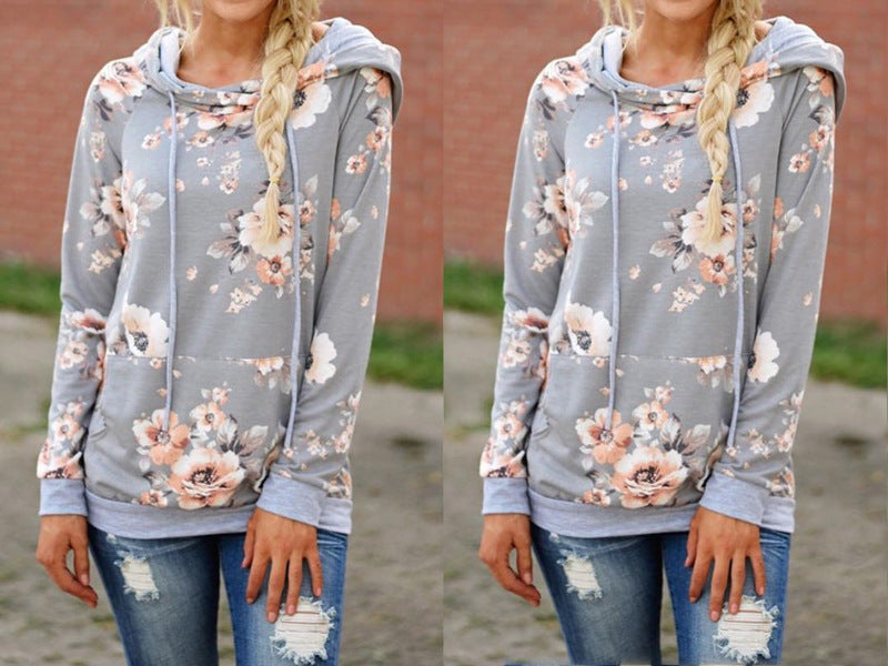 Slim-fit hoodie met capuchonprint