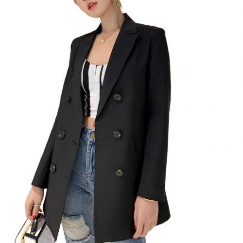 Elegant Slim-Fit Middellange Blazer met Knoopsluiting voor Dames & Plus-size