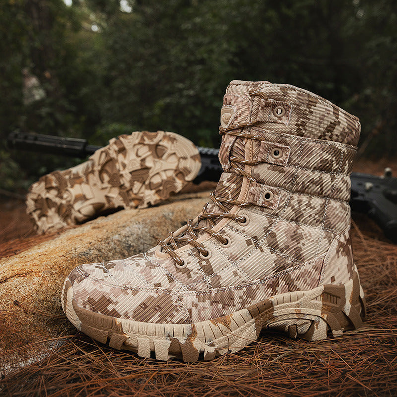 Trendy Casual Outdoor Gecamoufleerde Hoge Trainning/Wandellaarzen voor Heren