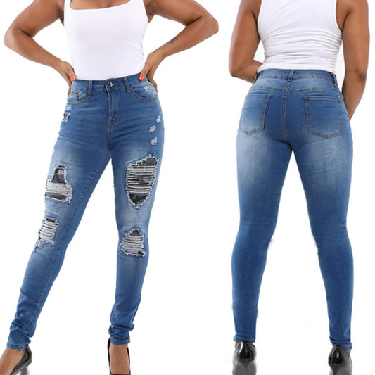 Ripped Hip Jeans voor Dames/Plus Size & Meisjes
