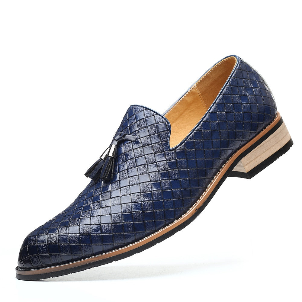 Modieuze Klassiek Britse Stijl Effen Kleur Formele Casual/Business Geweven Loafers met Kwastjes