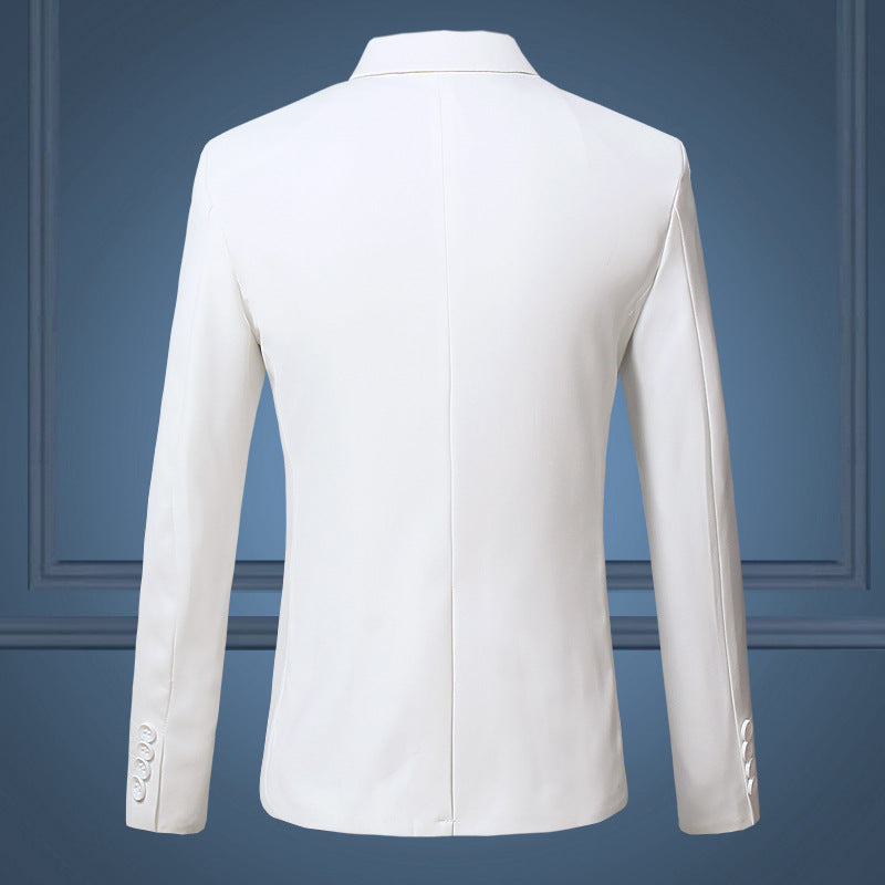 Elegante Casual Effen Kleur  Slim Fit Business/ Feestelijk Blazer met Revers en Enkele Knoopsluiting voor Heren