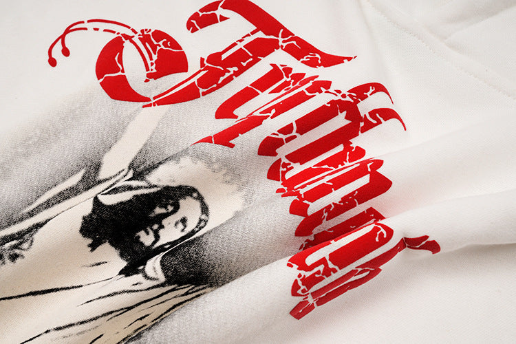 Heren hoodie met effen schuimprint