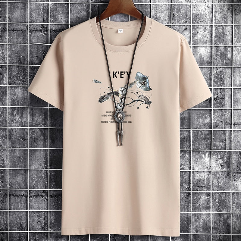 Modieuze Hiphopstijl Sportieve Effen Kleur Sportieve Ronde Hals T-shirt met Cartoonprint en Korte Mouwen voor Heren & Jongens