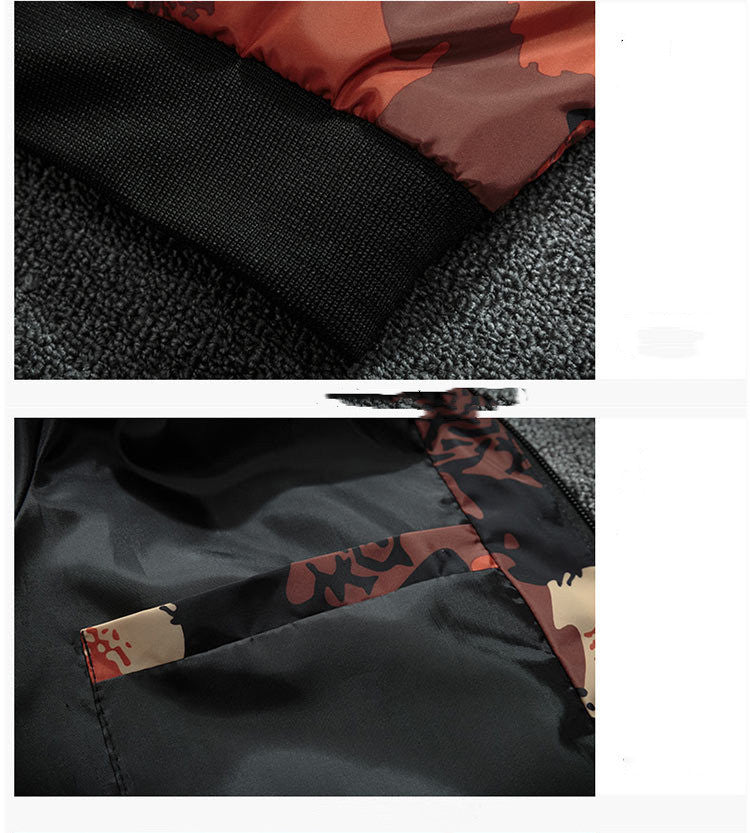 Casual Camouflagejack met Capuchon en Rits voor Tieners / Heren