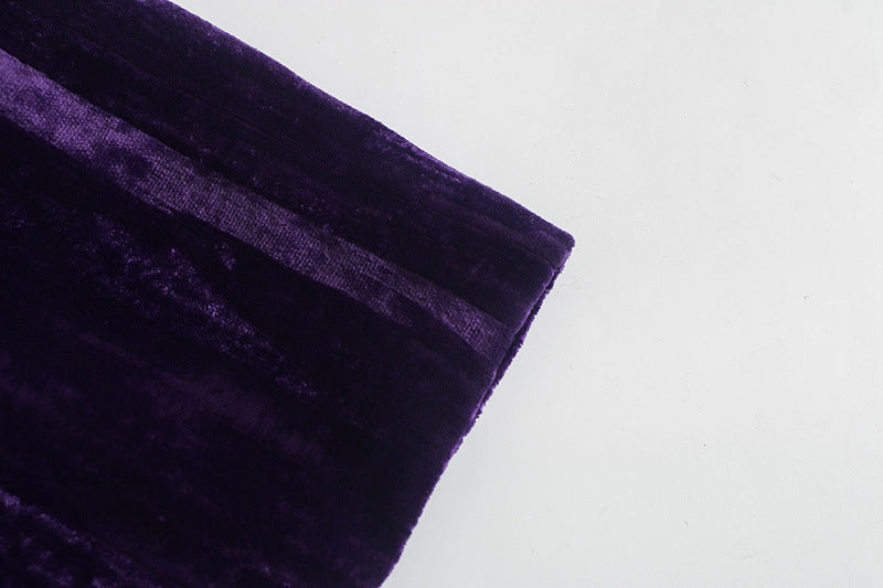 Elegant Fluweel Middellange Warme Blazer-jas voor Dames