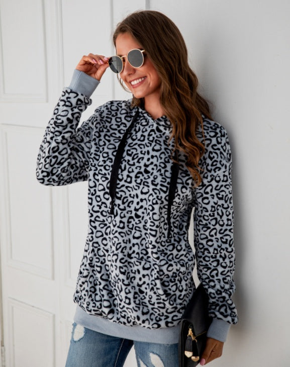 Hoodie met luipaardprint