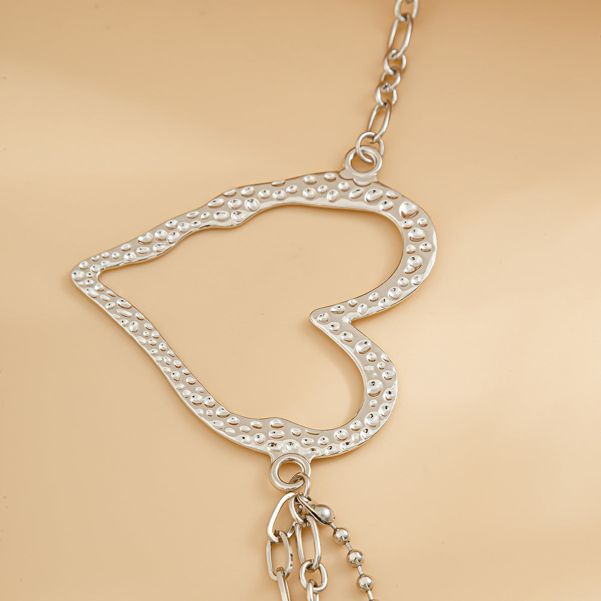 Modieuze Elegante Gelaagde Dunne Tailleketting met Grote Hartvorm van Legering voor Dames