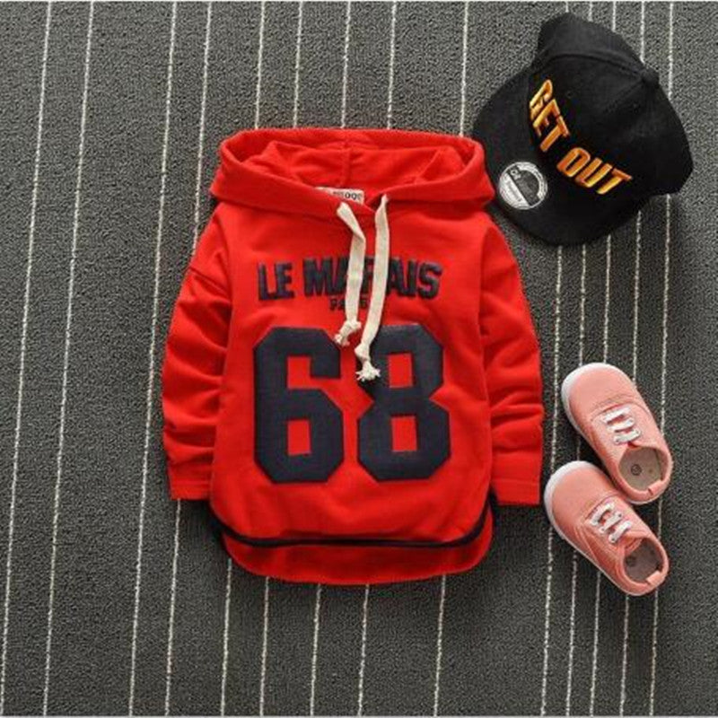 Cartoon casual baby hoodie met digitale print