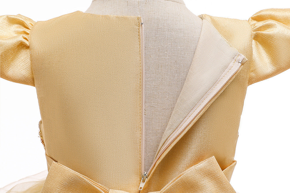 Meisjesavondjurken met  Pailletten Borduurwerk