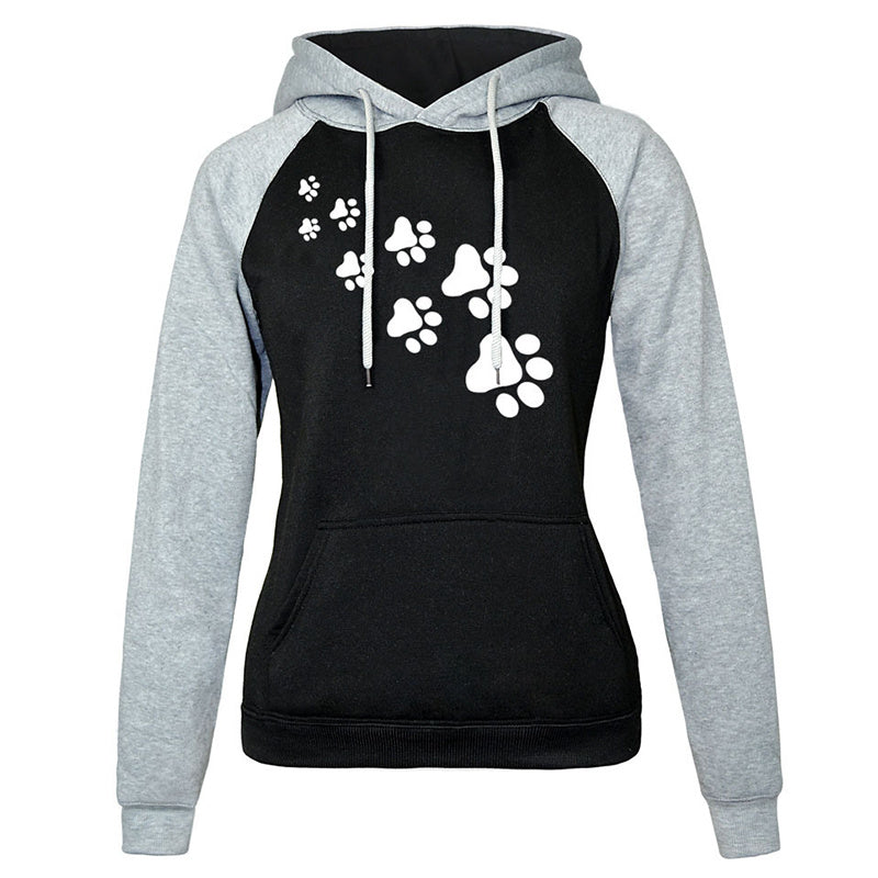 Hoodie met kattenpootprint