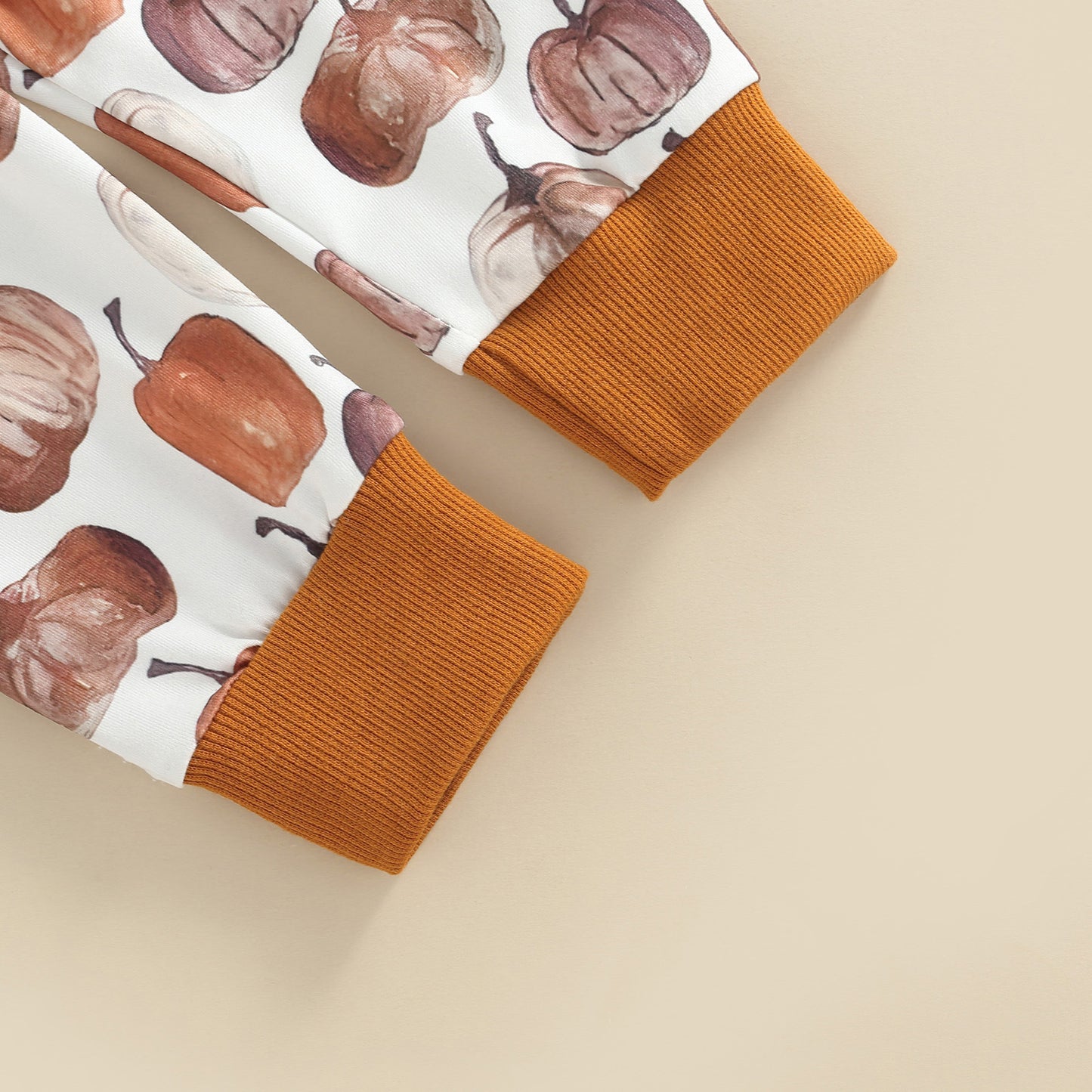 Europese en Amerikaanse Halloween Stijl 2-delige Kinderset Pompoen Kleur Sweatshirt & Pompoen Print Broek voor Baby's/ Peuters